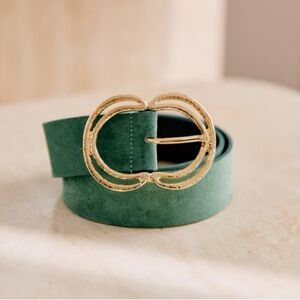 NWT Sezane Selena Belt, T100, Green/Blue